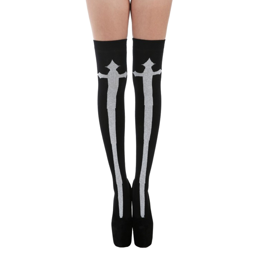 Goth Cross holdups black – One size – Goth Cross holdups black – One size –